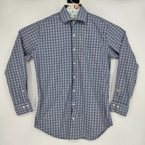 Peter Millar Shirt Mens Medium Button‎ Up Long Sleeve Preppy Plaid Casual